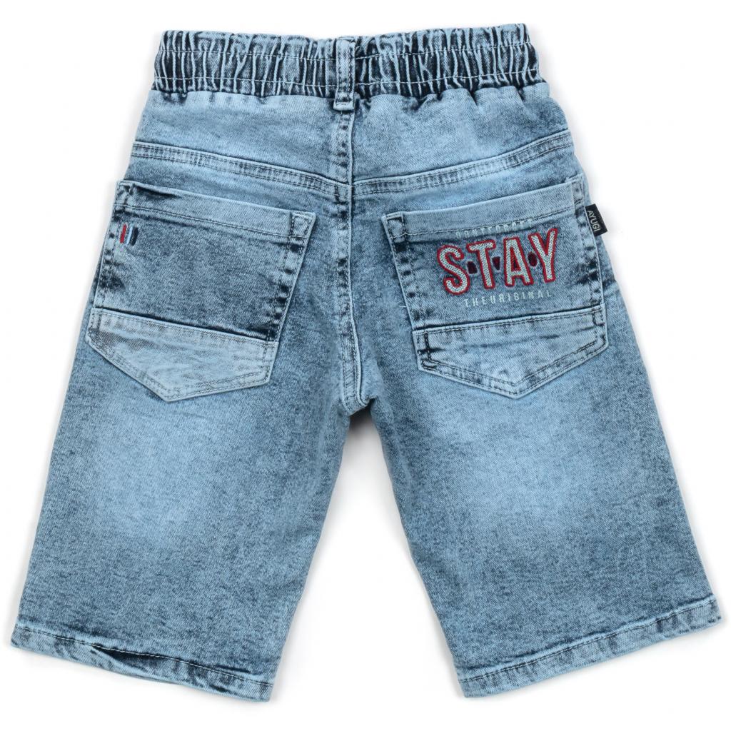 Шорты A-Yugi джинсовые на резинке (2757-134B-blue) изображение 2