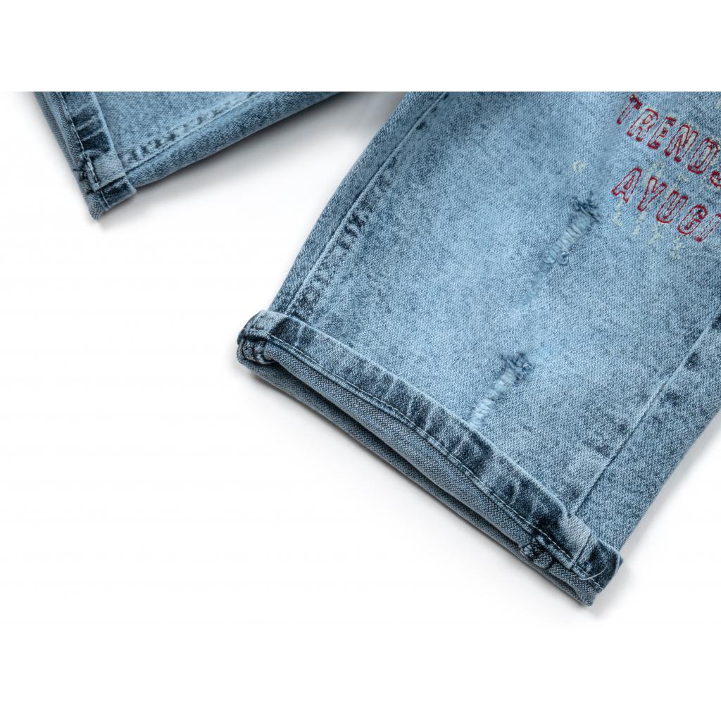 Шорты A-Yugi джинсовые на резинке (2757-134B-blue) изображение 4