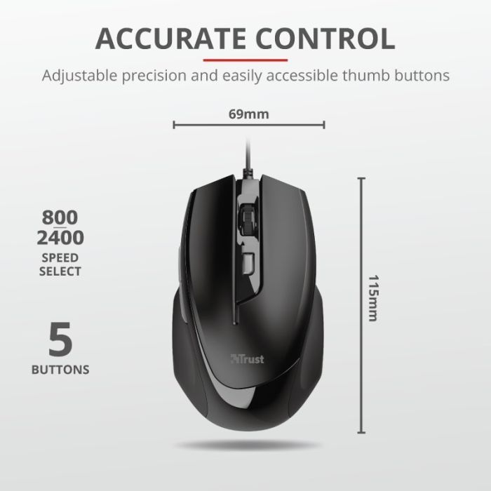 Мышка Trust Voca USB Black (23650) изображение 8