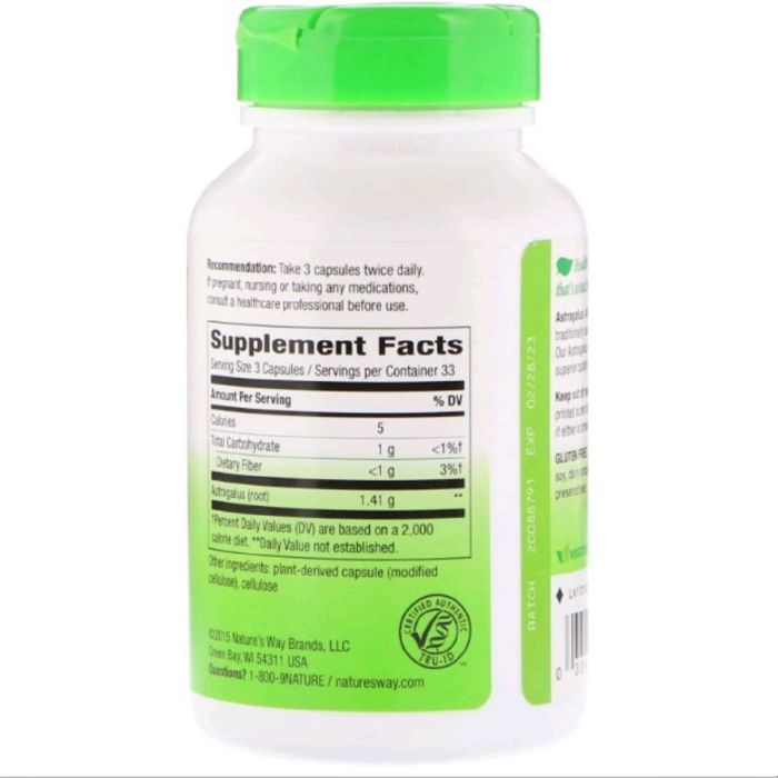 Травы Nature's Way Корень Астрагала, Astragalus Root, 470 mg, 100 Капсул (NWY-10180) изображение 2