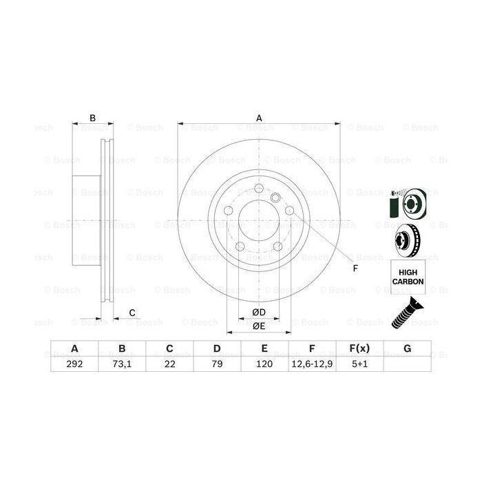 Тормозной диск Bosch 0 986 479 214 изображение 5