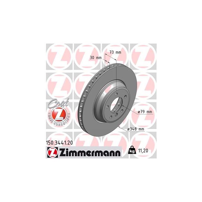 Тормозной диск ZIMMERMANN 150.3441.20