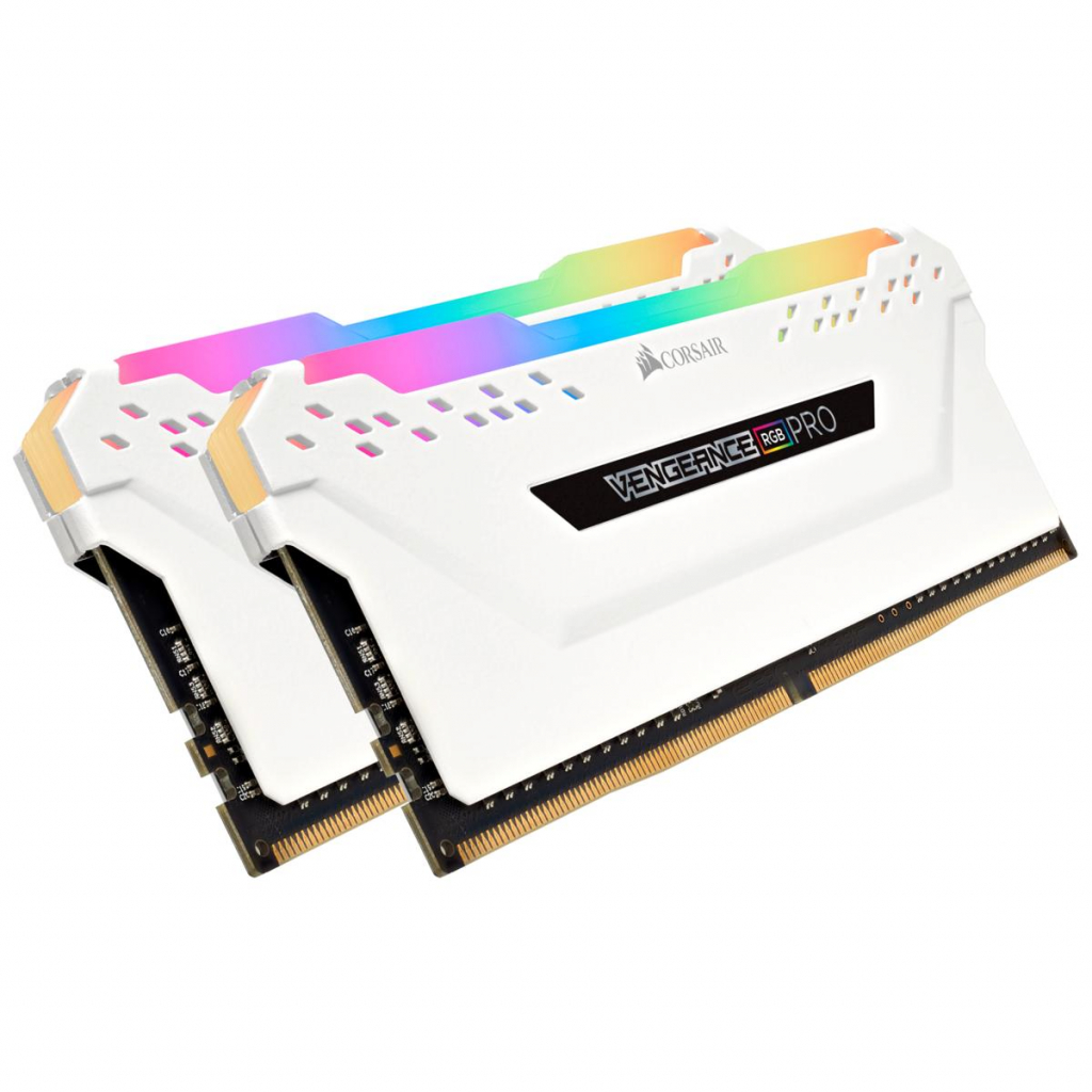 Модуль пам'яті для комп'ютера DDR4 16GB (2x8GB) 3600 MHz Vengeance RGB Pro White Corsair (CMW16GX4M2D3600C18W) зображення 4