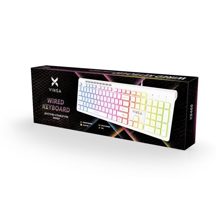 Клавиатура Vinga KB-460 White изображение 4