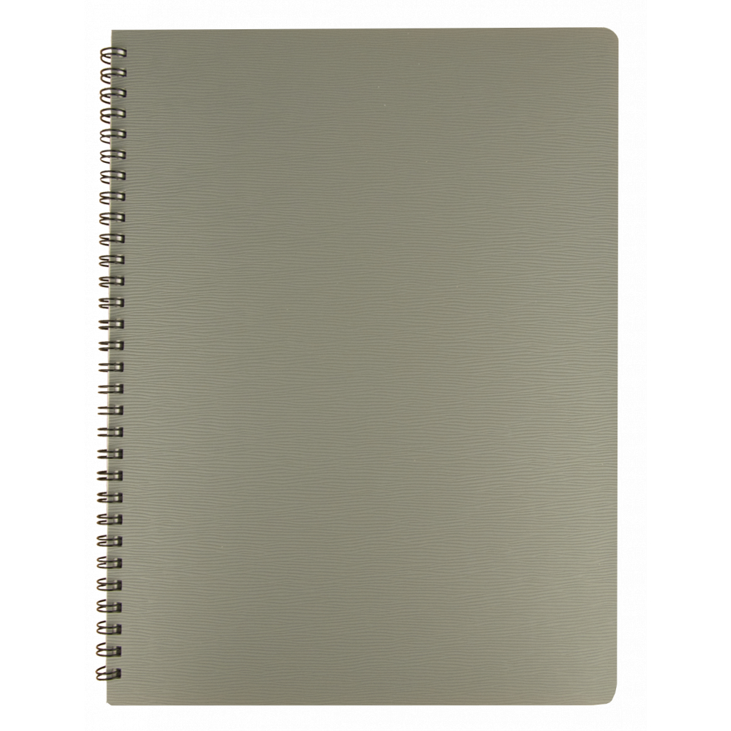 Тетрадь Buromax BARK A4 60 листов, клетка пластиковая обложка Серый (BM.24454154-09)