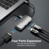 Концентратор Vention USB3.1 Type-C --> HDMI/VGA/USB 3.0/PD 100W Hub 4-in-1 (TOAHB) зображення 4