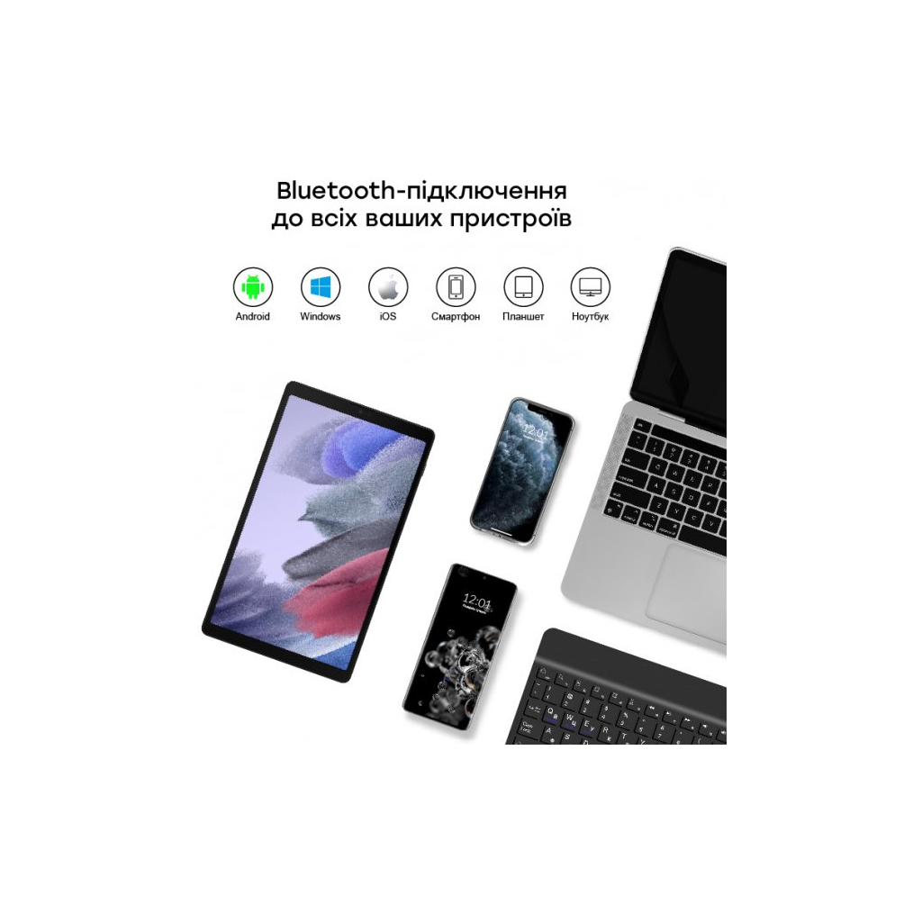 Чохол до планшета AirOn Premium Samsung Galaxy Tab A7 LITE T220/T225 BT keyboard Bla (4822352781065) зображення 6