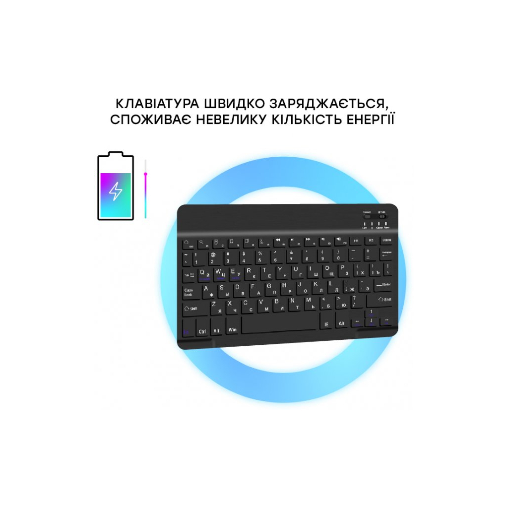 Чехол для планшета AirOn Premium Samsung Galaxy Tab A7 LITE T220/T225 BT keyboard Bla (4822352781065) изображение 7
