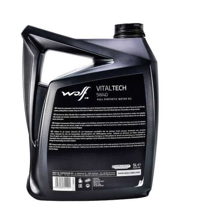 Моторное масло Wolf Vitaltech 5W-40 4л (8311192) изображение 2