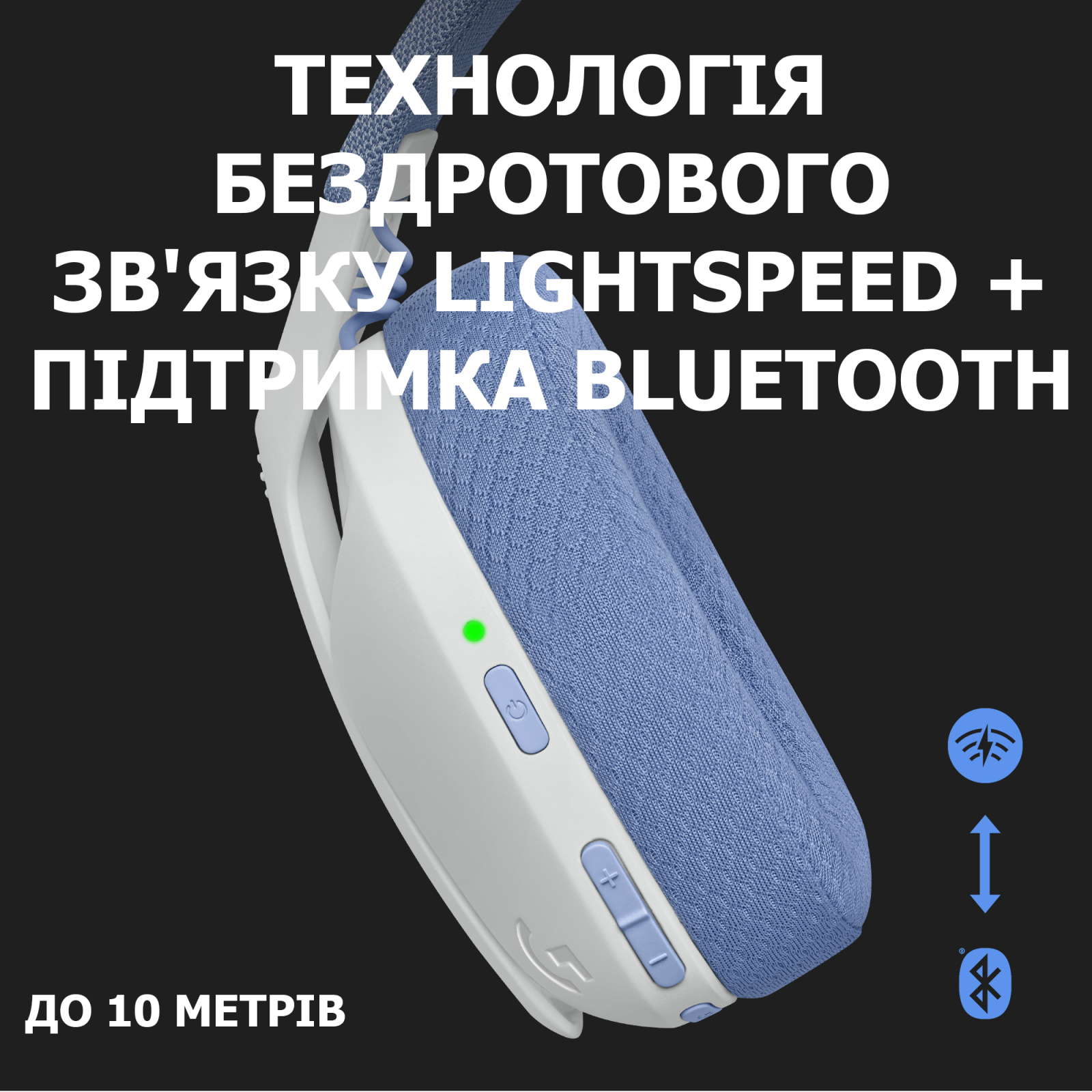 Наушники Logitech G435 Lightspeed Wireless Gaming Headset White (981-001074) изображение 2