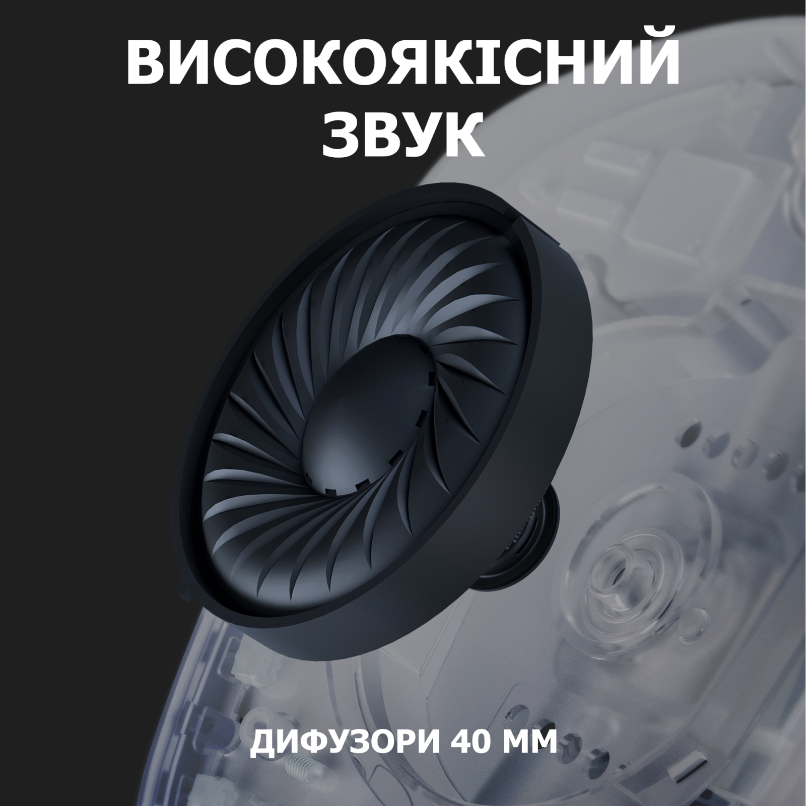 Навушники Logitech G435 Lightspeed Wireless Gaming Headset Black (981-001050) зображення 3