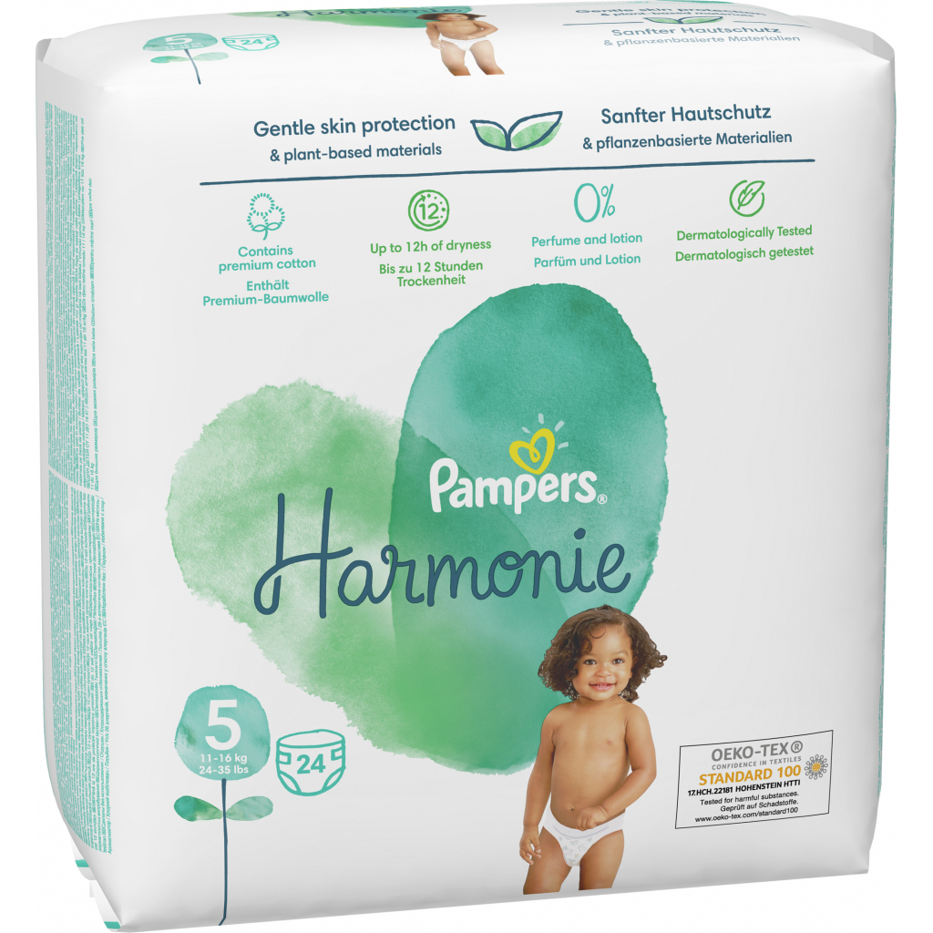 Подгузники Pampers Harmonie Junior Размер 5 (11-16 кг) 24 шт (8006540156674) изображение 3