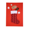 Украшение декоративное ColorWay Носок для подарков Merry Christmas Снежинки 38 см Red (CW-MCS38RED) изображение 3