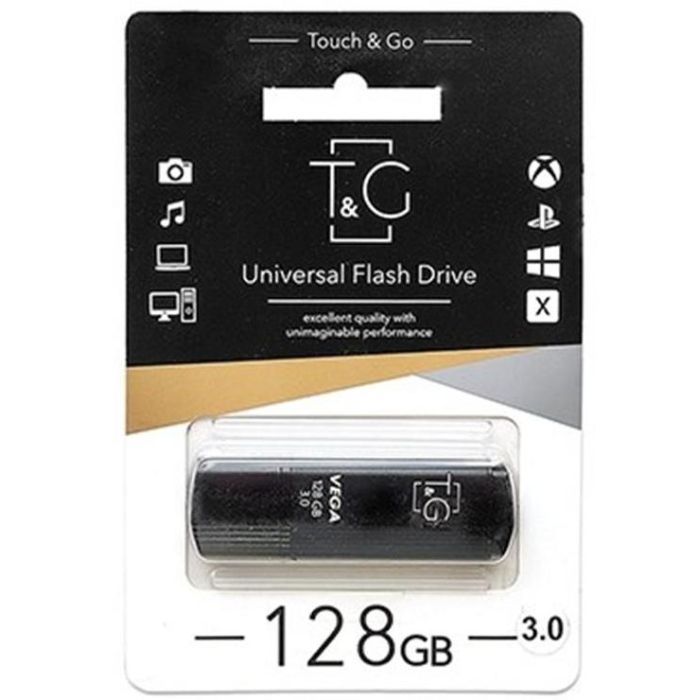USB флеш накопитель T&G 128GB 121 Vega Series Black USB 3.0 (TG121-128GB3BK) изображение 2