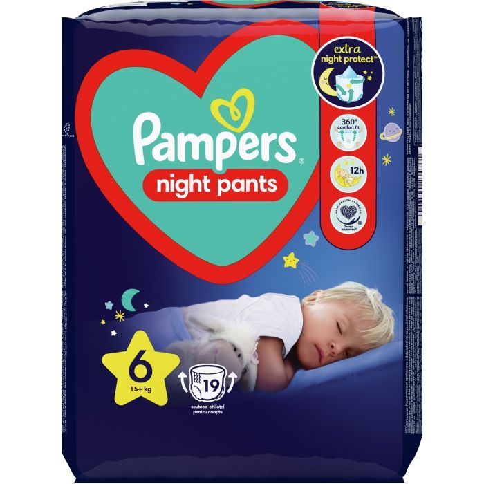 Подгузники трусики ночные Night Pants Размер 6 (15+ Pampers (8006540234761) изображение 2