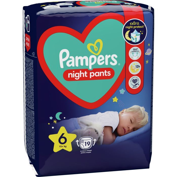 Подгузники трусики ночные Night Pants Размер 6 (15+ Pampers (8006540234761) изображение 3