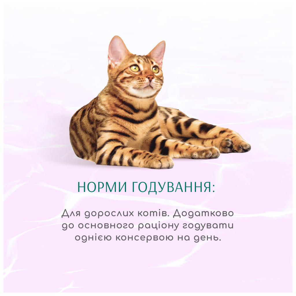 Консервы для кошек Optimeal Beauty Harmony полосатый тунец в желе с водорослями 70 г (4820215366236) изображение 4