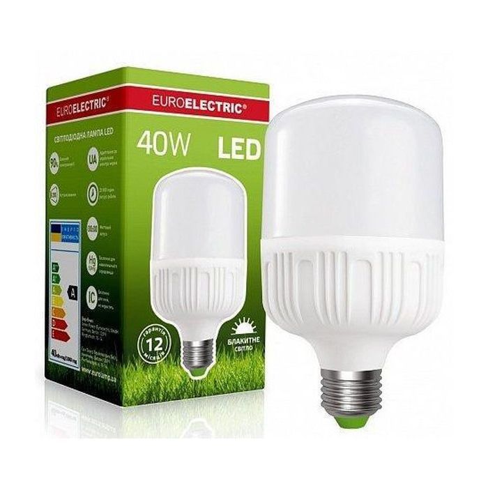 Лампочка EUROELECTRIC Plastic 40W E27 6500K 220V (LED-HP-40276(P)) зображення 2