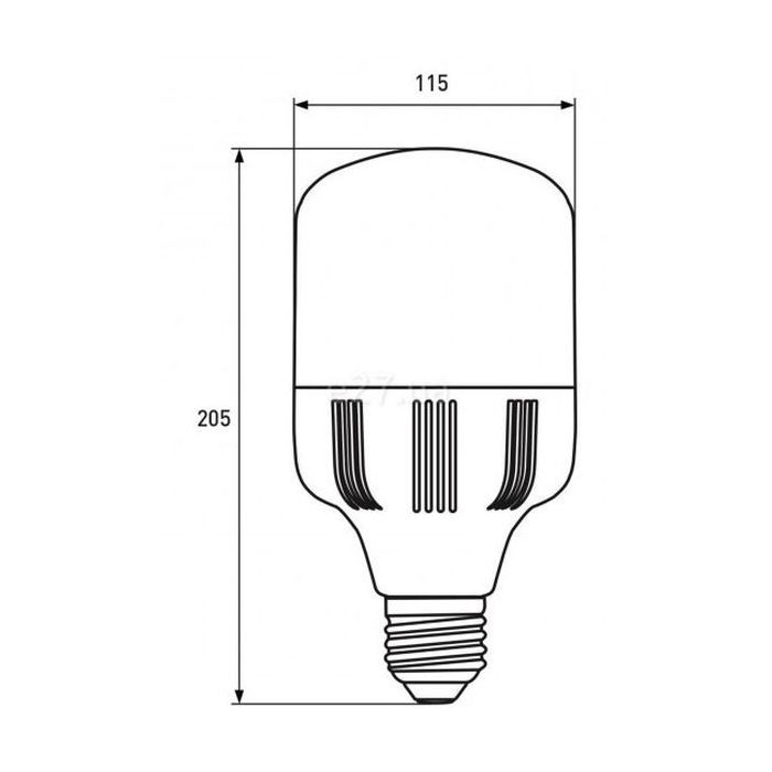 Лампочка EUROELECTRIC Plastic 40W E27 6500K 220V (LED-HP-40276(P)) зображення 3