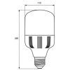 Лампочка EUROELECTRIC Plastic 40W E27 6500K 220V (LED-HP-40276(P)) зображення 3