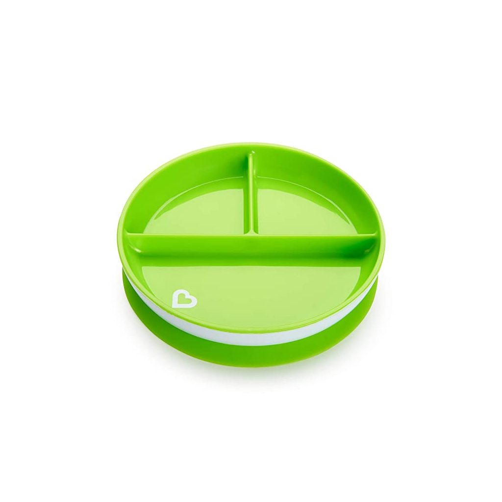 Набор детской посуды Munchkin тарелка секционная на присоске зеленая (27160.04) изображение 2