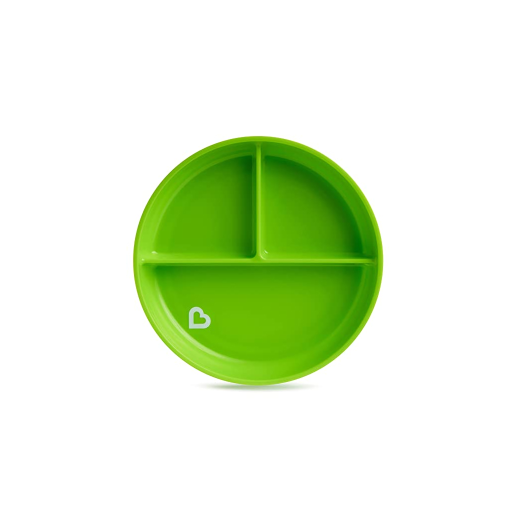 Набор детской посуды Munchkin тарелка секционная на присоске зеленая (27160.04)