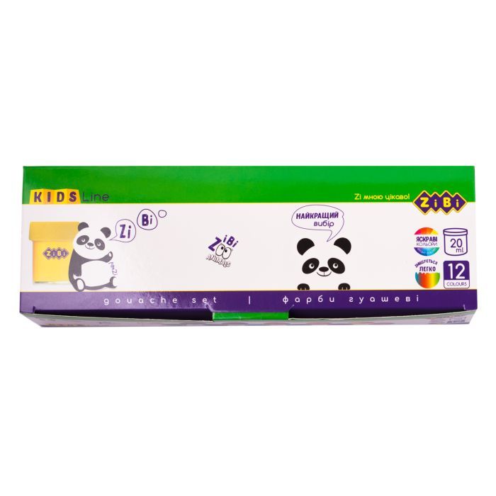 Гуашевые краски ZiBi KIDS Line 12 цветов по 20 мл (ZB.6604) изображение 3