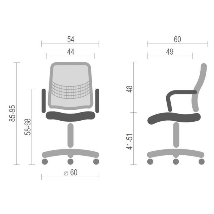 Офісне крісло Аклас Бруно mesh СН TILT Чорне (20987) зображення 4