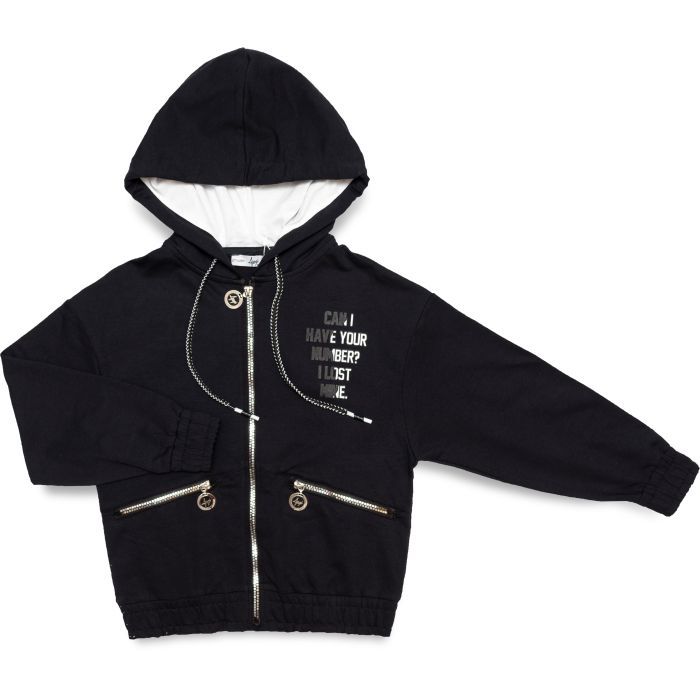 Спортивный костюм детский A-Yugi с капюшоном (7050-158G-black) изображение 2