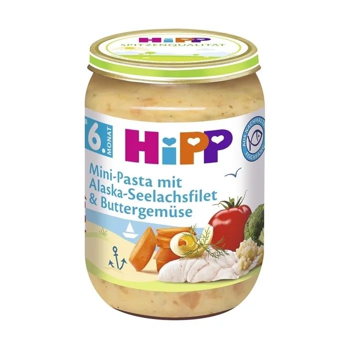 Дитяче пюре HiPP Овочі з морською рибою, 190 г (4062300261563)