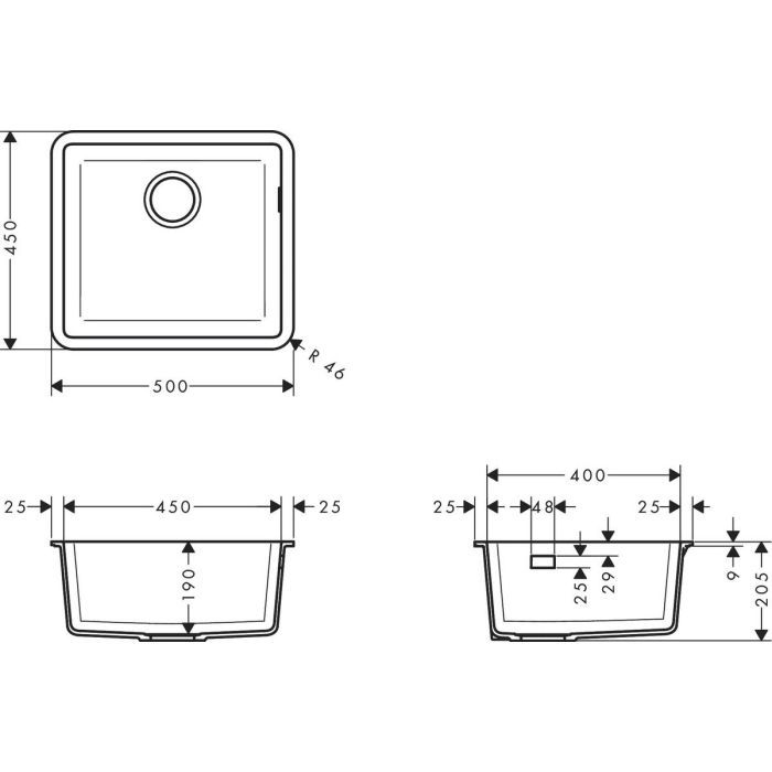 Мойка кухонная Hansgrohe S51 S510-U450/43431380 (43431380) изображение 2