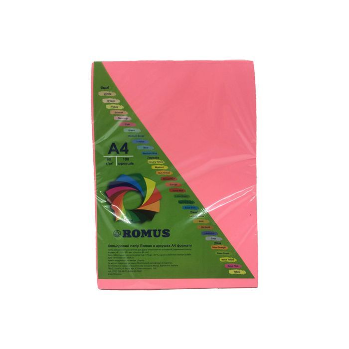 Бумага Romus A4 80 г/м2 100sh Neon pink (R50720)