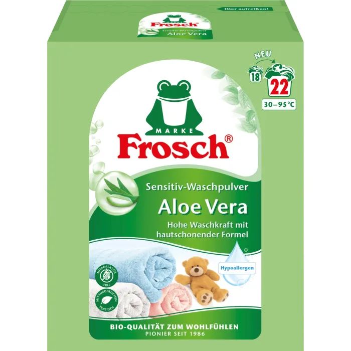 Стиральный порошок Frosch Колор Алоэ Вера 1450 г (4001499960291/4001499969508)