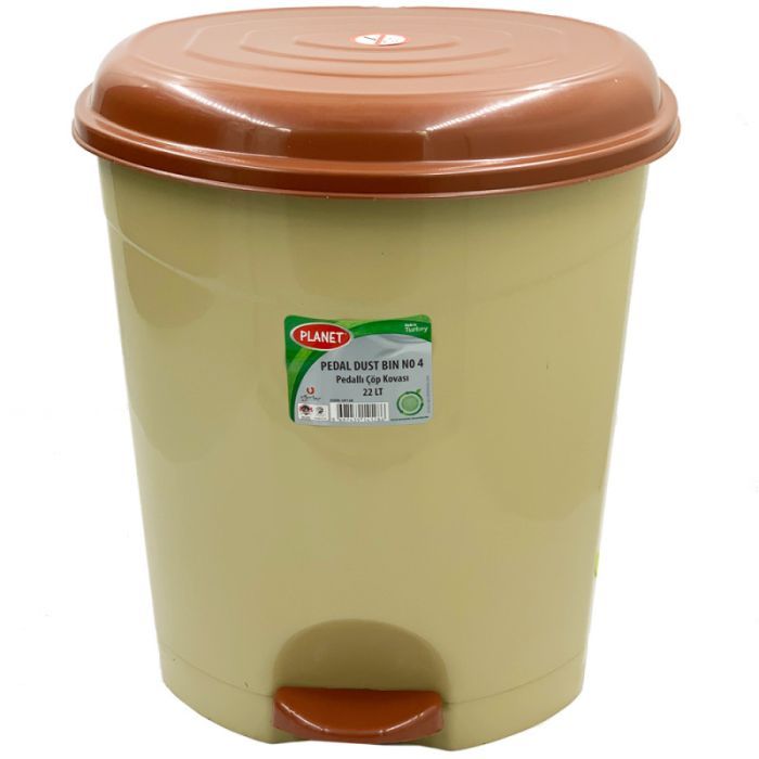 Контейнер для сміття Planet Household №4 з педаллю бежевий 22 л (10342) зображення 2