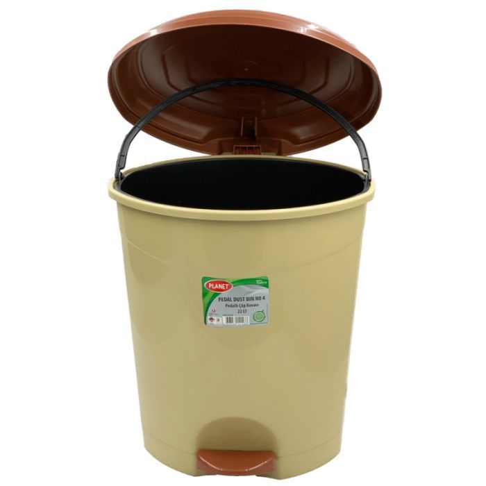 Контейнер для сміття Planet Household №4 з педаллю бежевий 22 л (10342) зображення 3