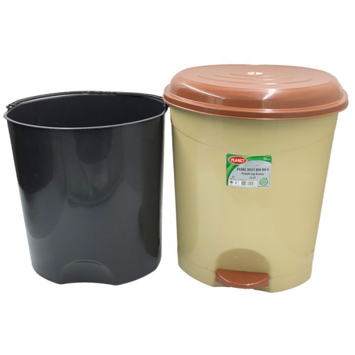 Контейнер для сміття Planet Household №4 з педаллю бежевий 22 л (10342) зображення 4