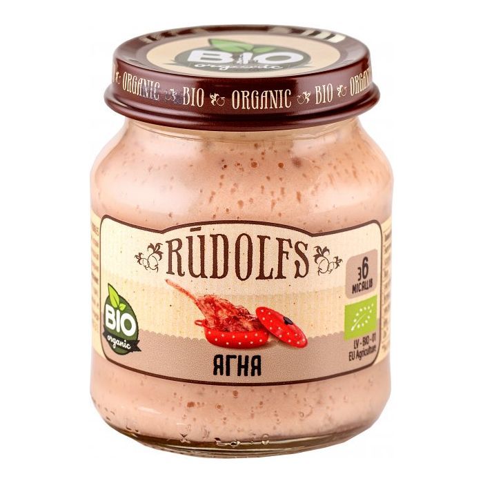 Детское пюре Rudolfs Ягненок с 6 месяцев 120 г (4751017940792)
