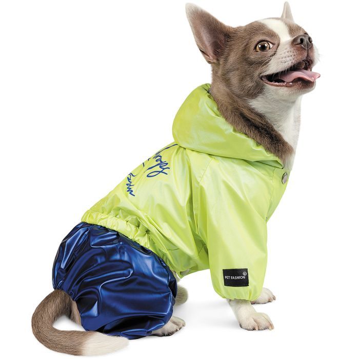 Дощовик для тварин Pet Fashion "PULSE" XS (синій із зеленим) (4823082422821) зображення 2