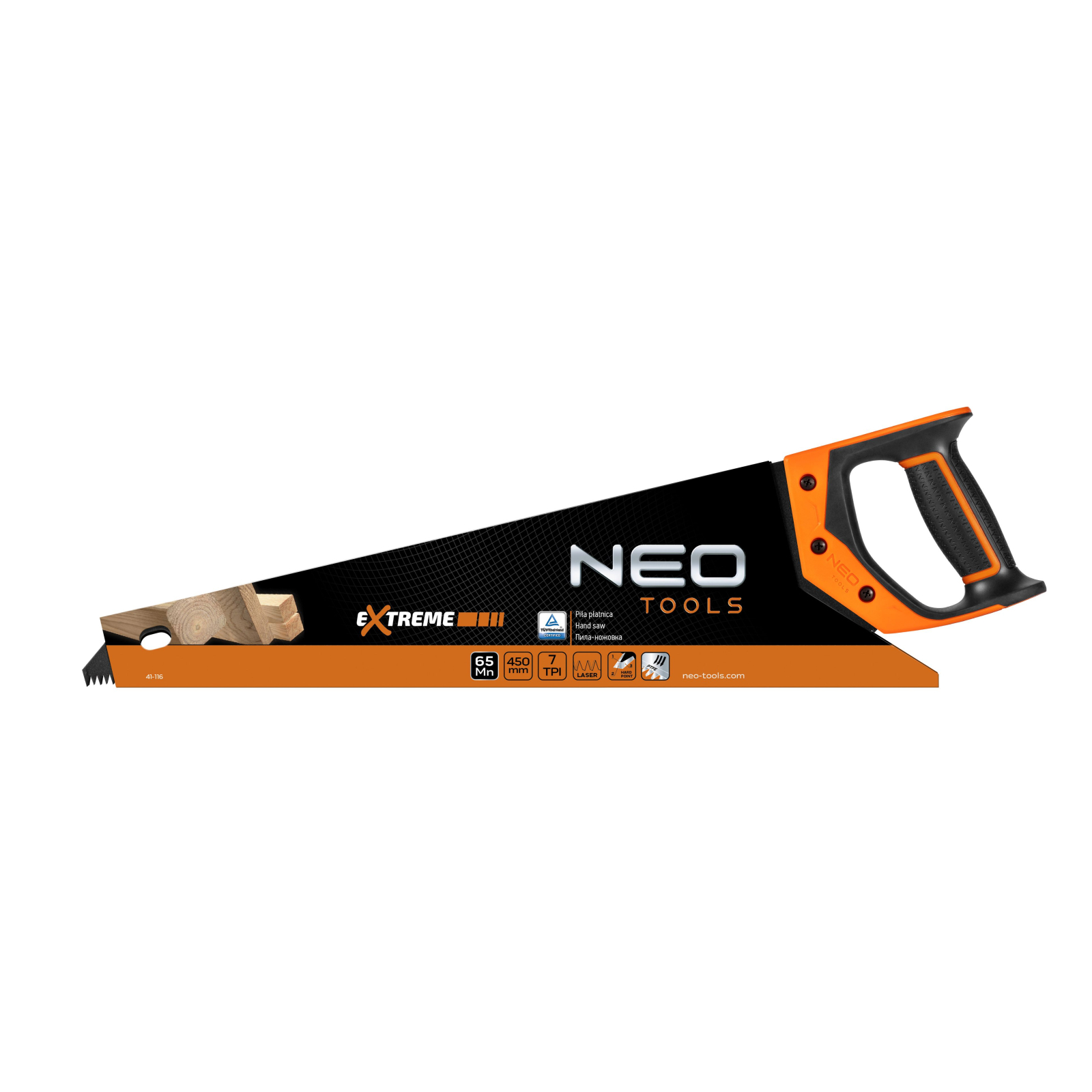 Ножівка Neo Tools по дереву, Extreme, 400 мм, 7TPI, PTFE (41-111) зображення 4