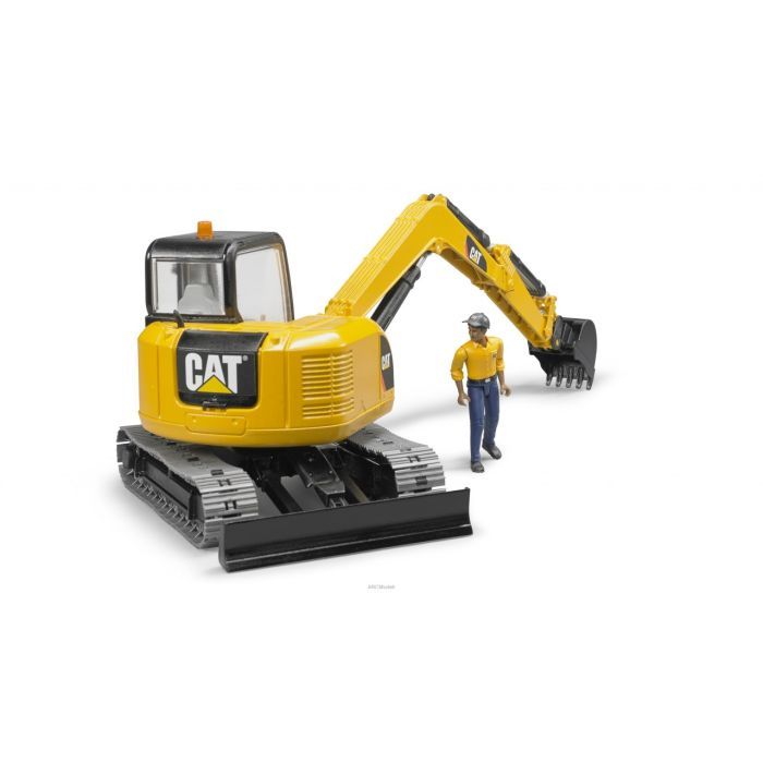 Спецтехника Bruder Мини-экскаватор Cat со строителем 1:16 (02466) изображение 2