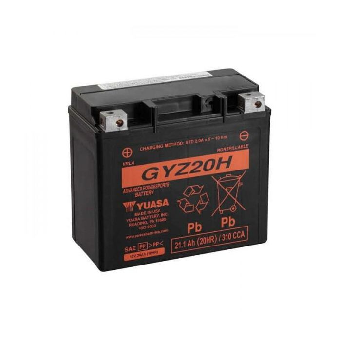 Аккумулятор автомобильный Yuasa 12V 21,1Ah High Performance MF VRLA Battery (GYZ20H)