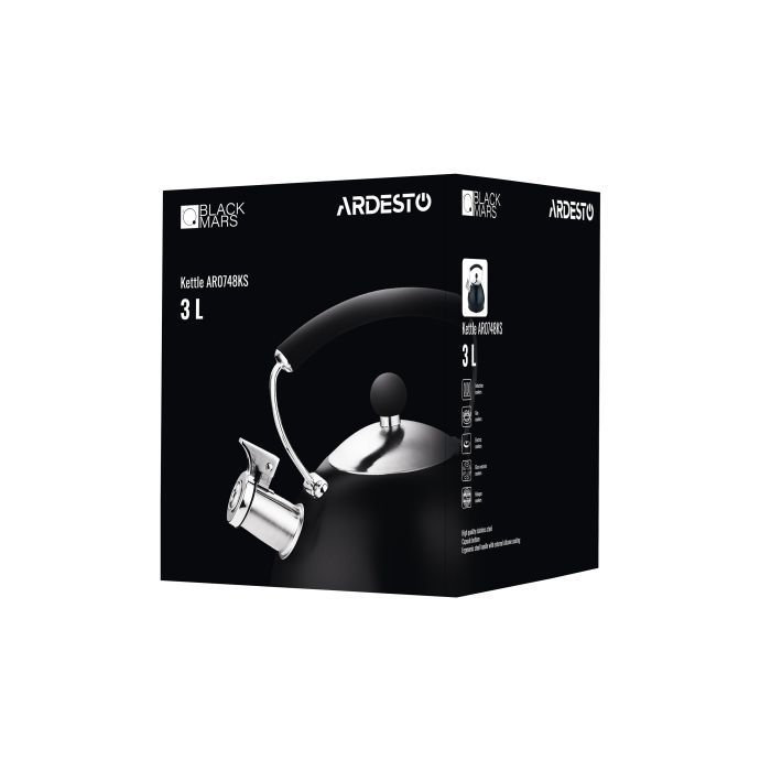 Чайник Ardesto Black Mars 3 л (AR0748KS) изображение 6