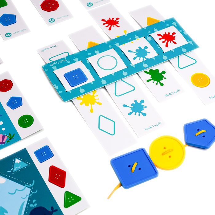 Развивающая игрушка Vladi Toys Игра с пуговицами Fisher Price Шнуруем-комбинируем (укр) (VT2905-24) изображение 4