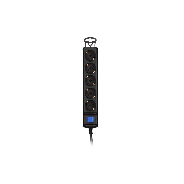 Сетевой удлинитель 2E 5XSchuko з вимикачем, 5м, black (2E-U05ES15M5BK) изображение 2
