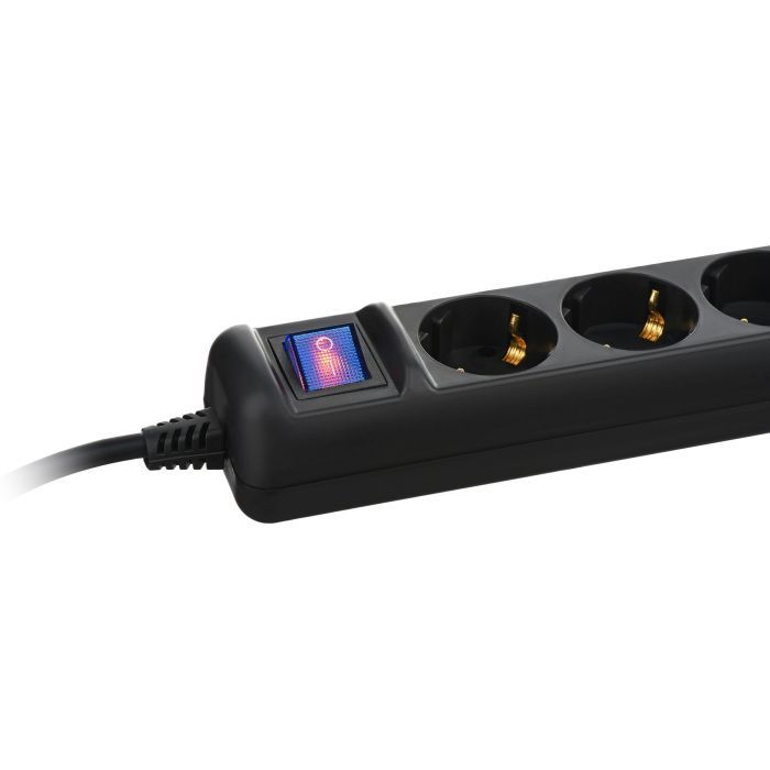 Сетевой удлинитель 2E 5XSchuko з вимикачем, 5м, black (2E-U05ES15M5BK) изображение 7