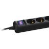 Сетевой удлинитель 2E 5XSchuko з вимикачем, 5м, black (2E-U05ES15M5BK) изображение 7