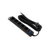 Сетевой удлинитель 2E 5XSchuko з вимикачем, 5м, black (2E-U05ES15M5BK)