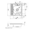 Мойка кухонная Kroner Dekor-6060L 06160 (CV022812) изображение 2