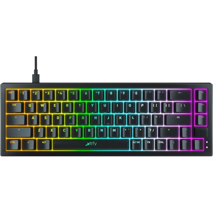Клавиатура Xtrfy K5 68 keys Kailh Red Hot-swap RGB UA White (K5-RGB-CPT-TPWHITE-R-UKR)