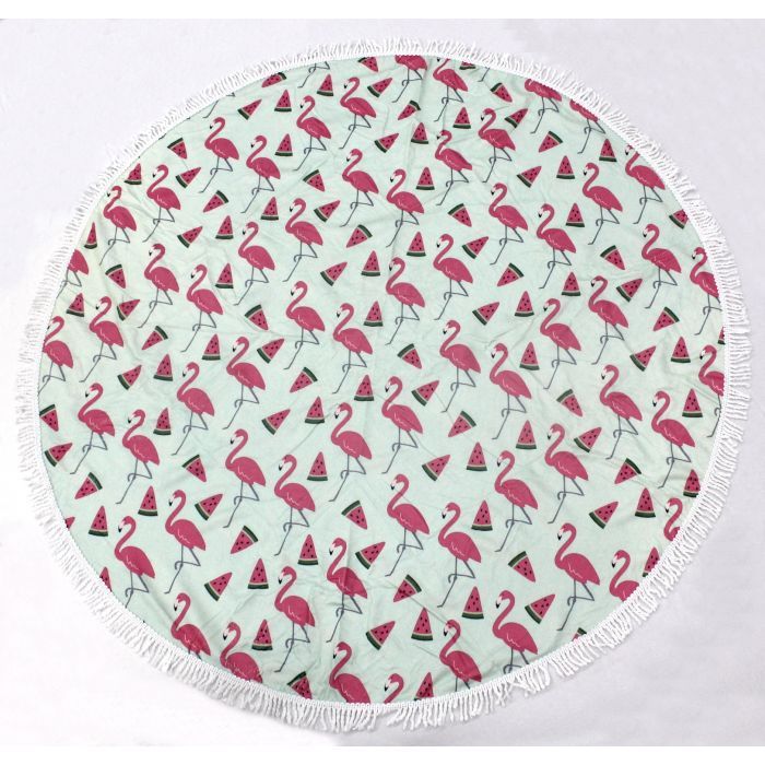 Полотенце MirSon пляжное №5077 Summer Time Menthol Flamigo 150x150 см (2200003947854) изображение 2